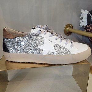 NIB Shu Shop Silver Sparkle sneaker